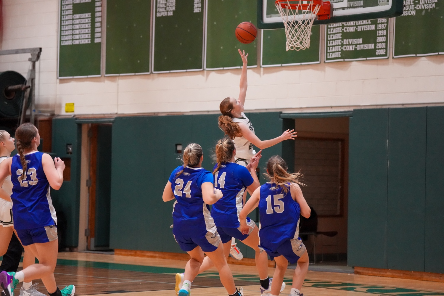 Senior guard Sarah Gormley goes for a layup. RON ESPOSITO