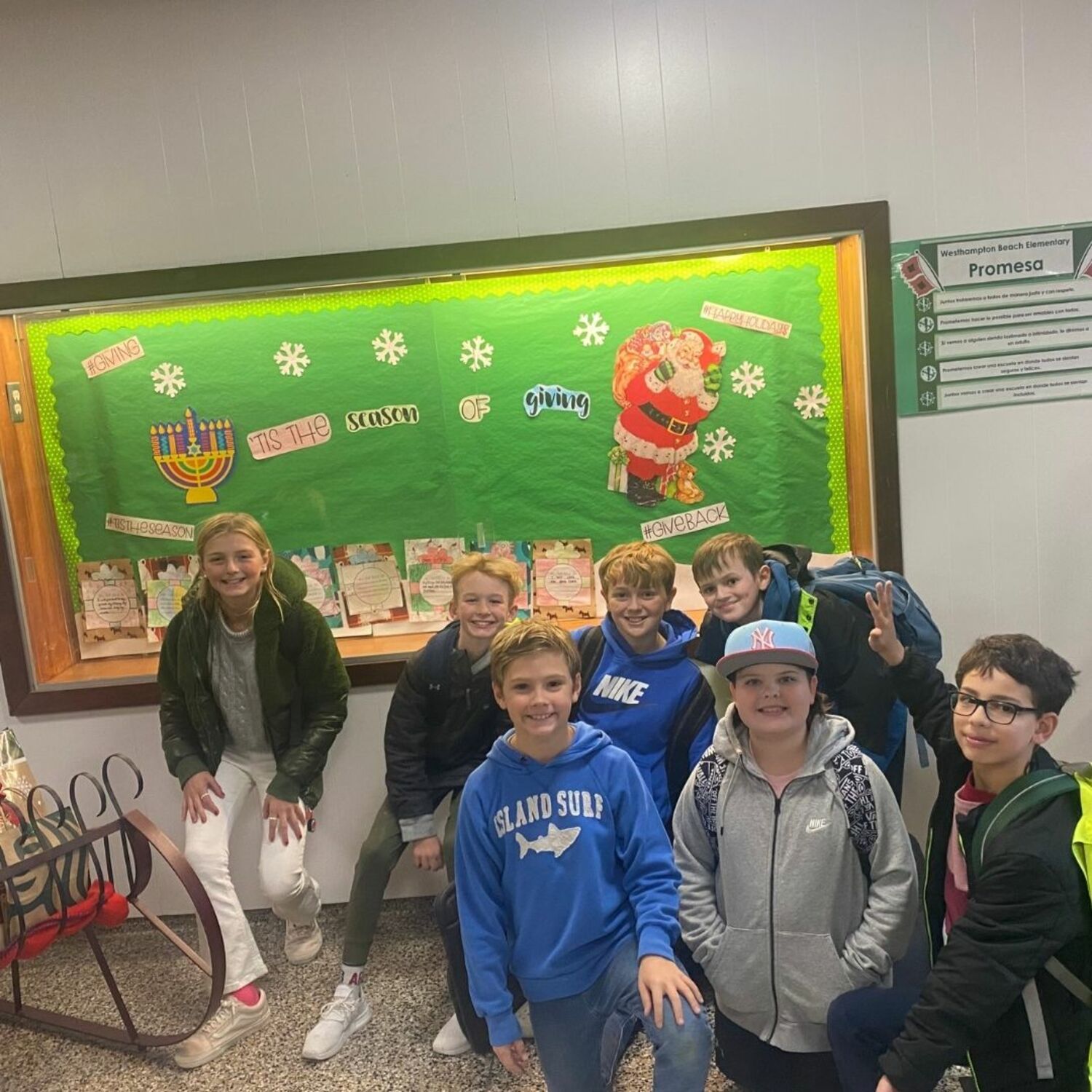 As part of their annual toy drive, members of the Westhampton Beach Elementary School Student Council collected donations throughout the month of December. All of the items collected were donated to those in need. COURTESY WESTHAMPTON BEACH SCHOOL DISTRICT