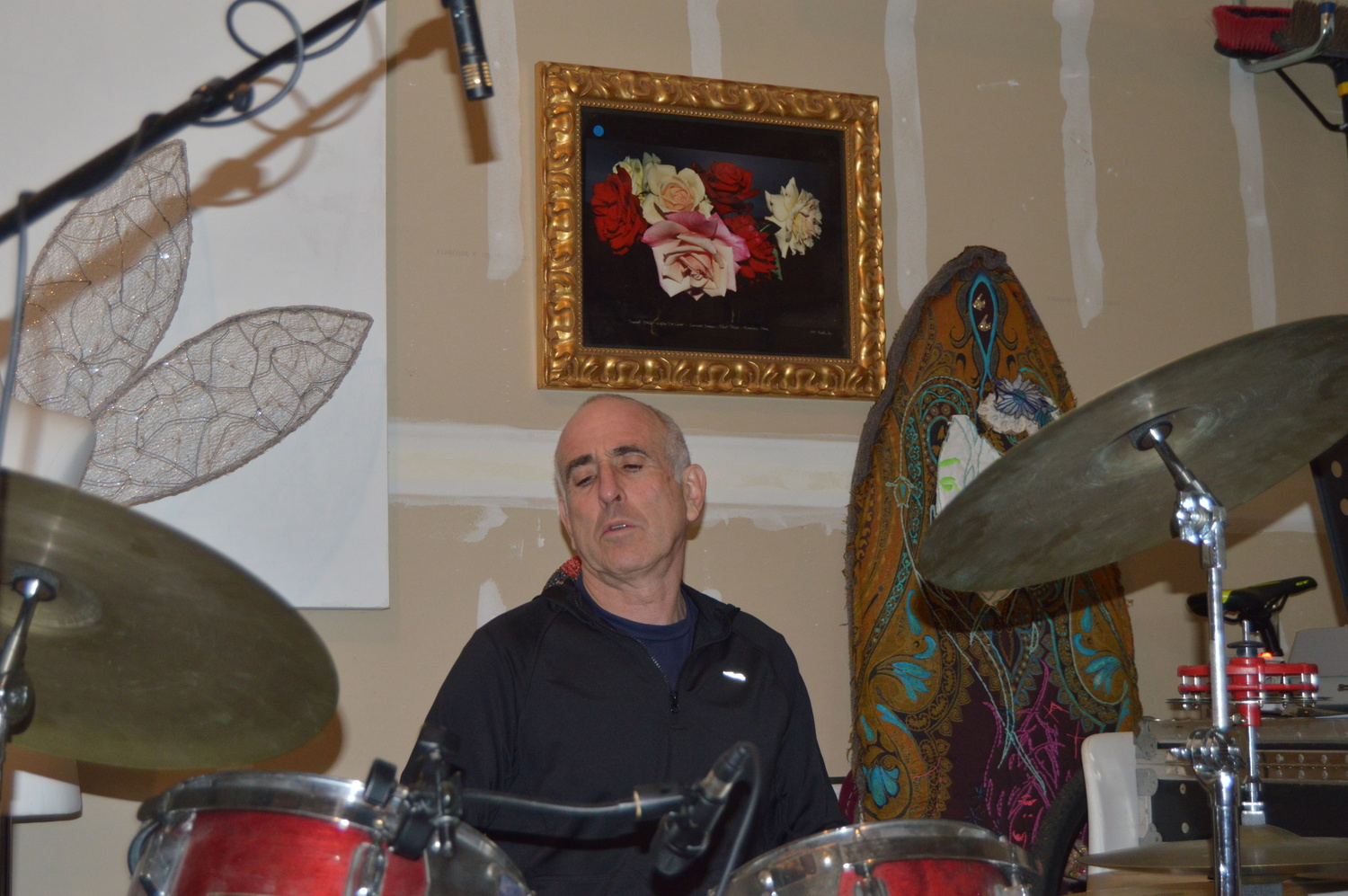 Jay Schneiderman behind the kit