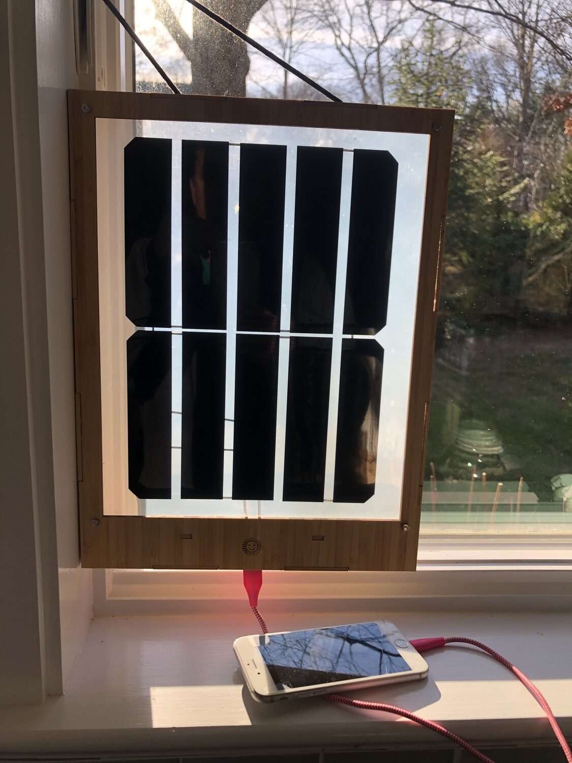 Portable window solar charger. Solar energy is safe, cheap, endlessly renewable and one of the most powerful ways to reduce greenhouse gas emissions. JENNY NOBLE