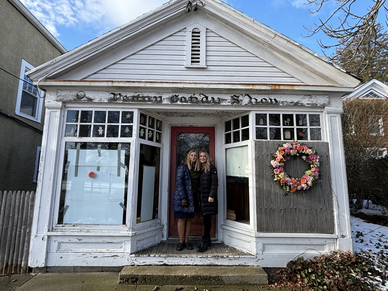 Barbara Wilson and her daughter, Madison, outside the Penny Candy Shop in Water Mill earlier this month. COURTESY BARBARA WILSON