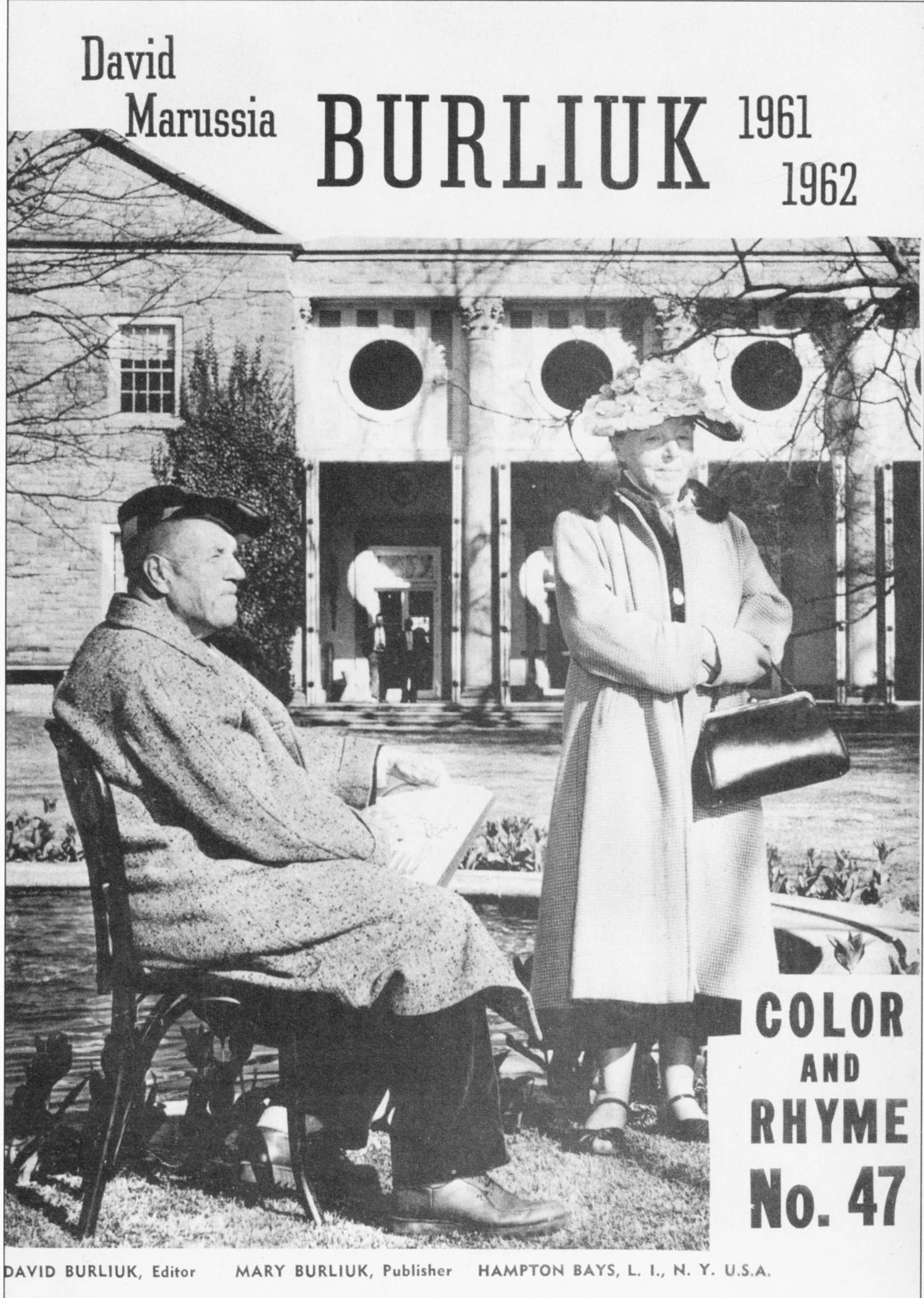 David and Marussia Burliuk on the cover of the 1961-62 cover their annual art periodical 
