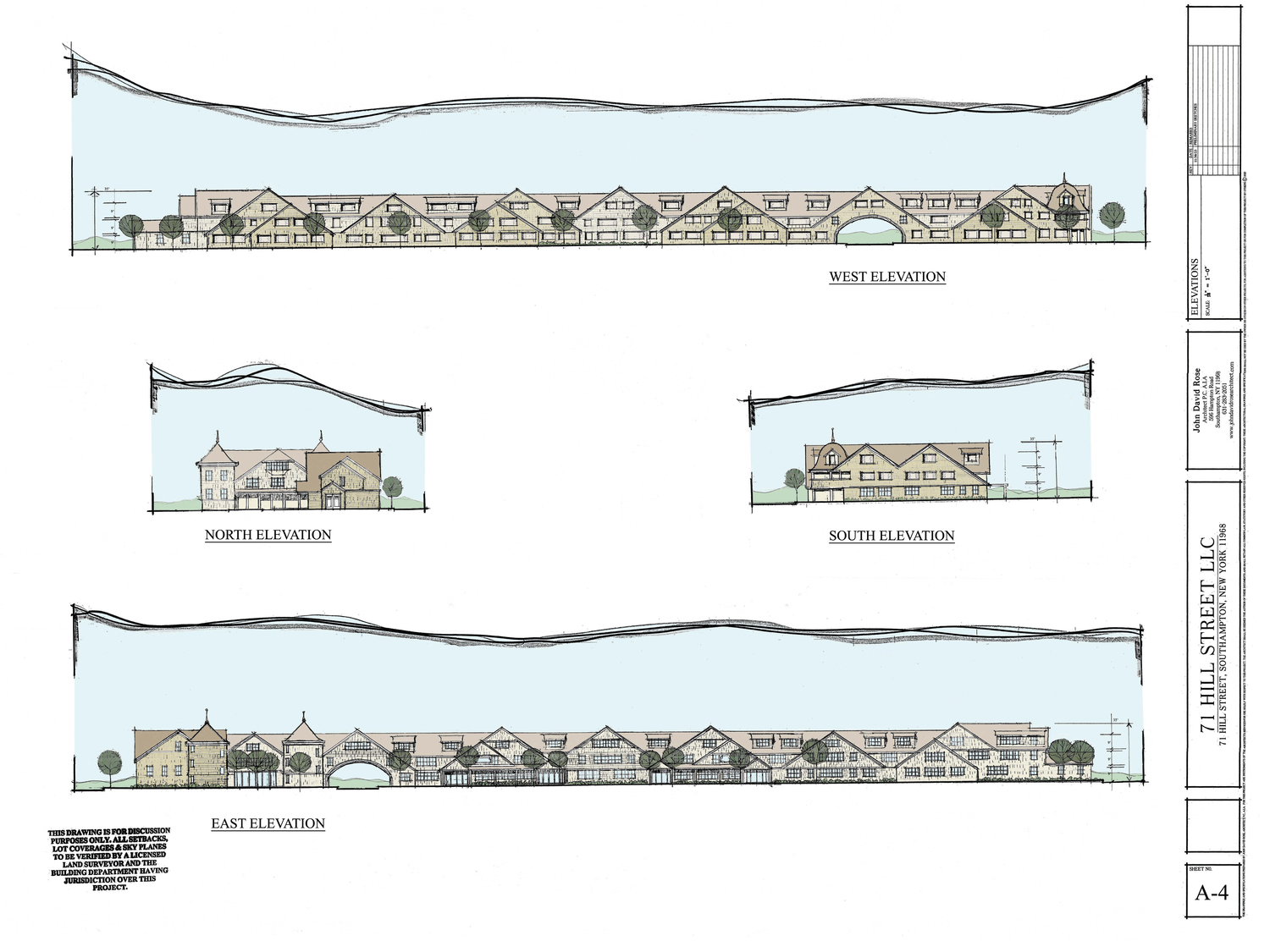 Plans for a resort hotel at 71 Hill Street.