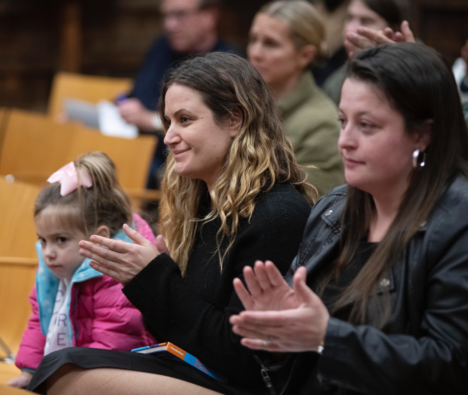 Montauk parents pleaded with the East Hampton Town Board to subsidize or take over the daycare program at the Montauk Playhouse to ensure that daycare services are maintained in the hamlet. DOUG KUNTZ PHOTOS