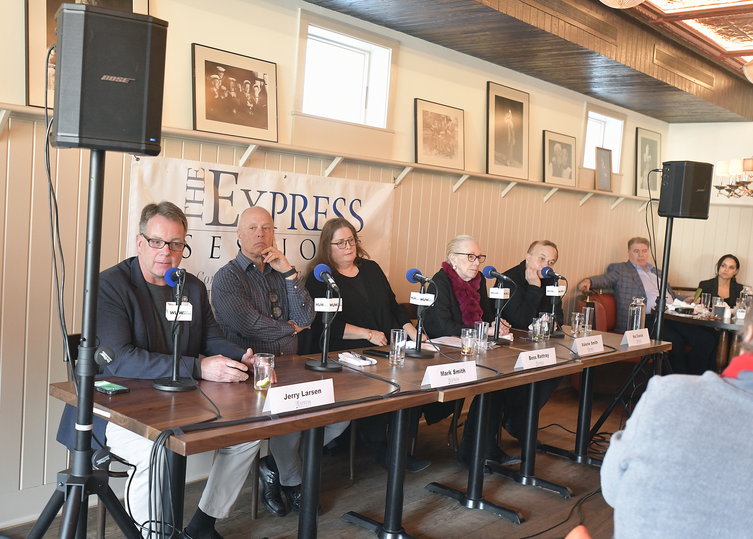 The panel at at Rowdy Hall in Amagansett for the February 1 Express Session,  