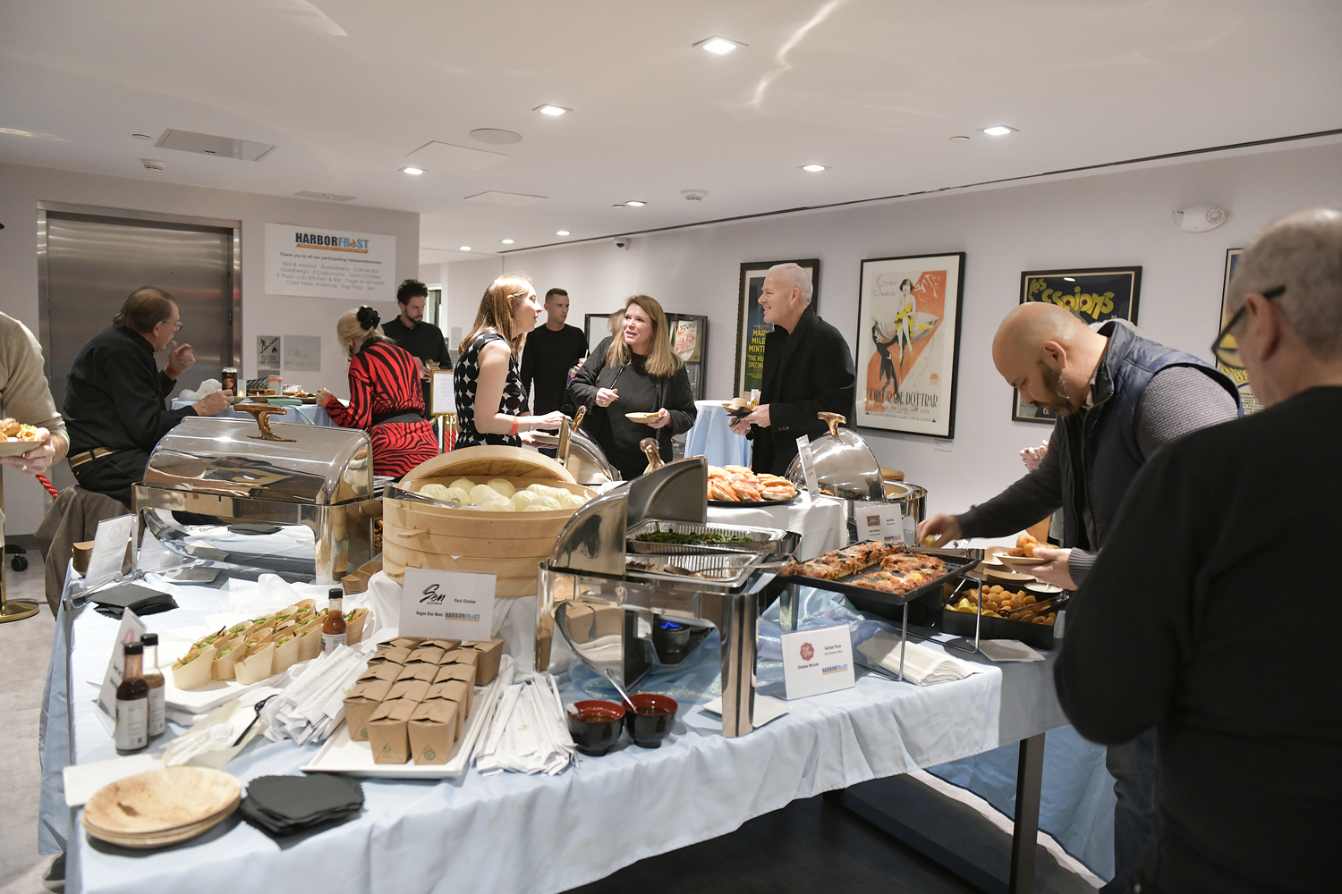 Visitors enjoy the fare at at the HaborFrost kick-off party, 