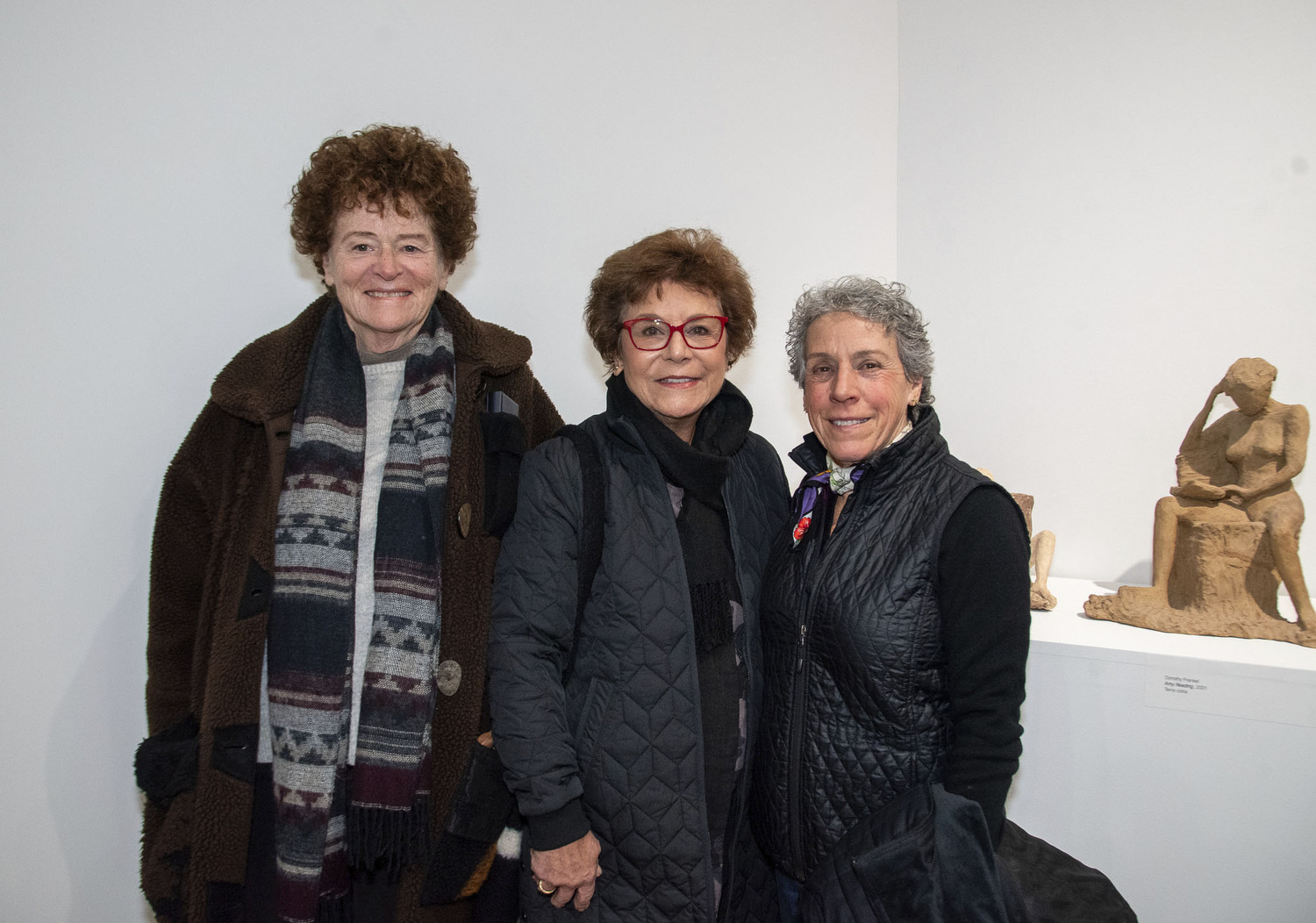 Deborah Kooperstein, Jacqui Lofaro, and Dorothy Frankel at the opening of 
