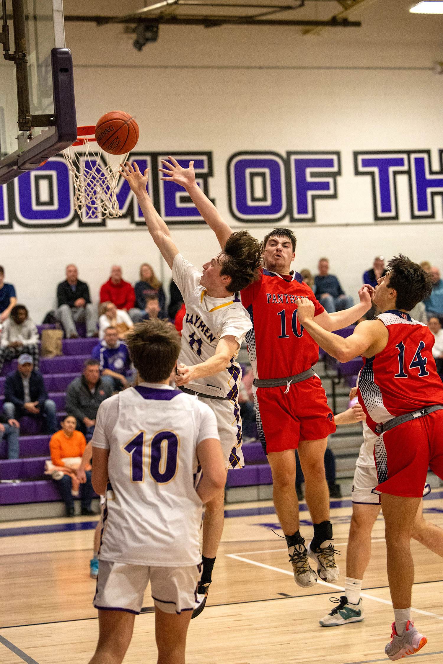 Senior guard and forward Patrick Donahue goes for the layup. MICHAEL O'CONNOR