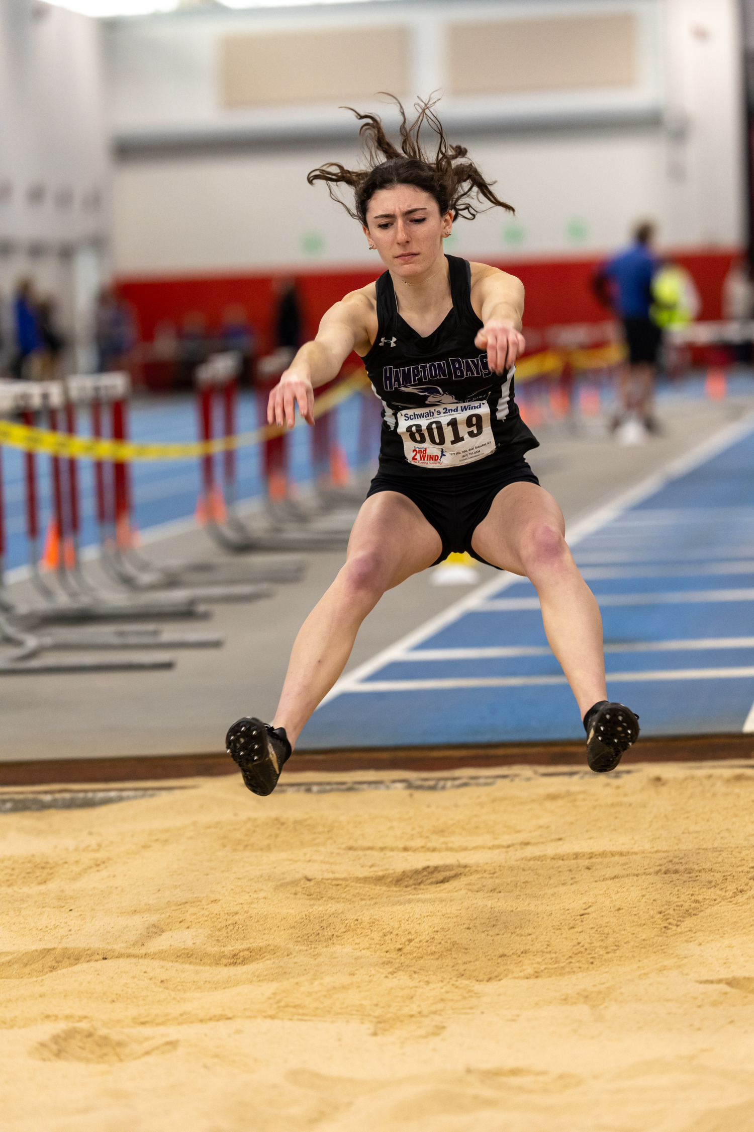 Hampton Bays senior Emma Halsey also placed fourth in the triple jump at the Small Schools Championships.   RON ESPOSITO