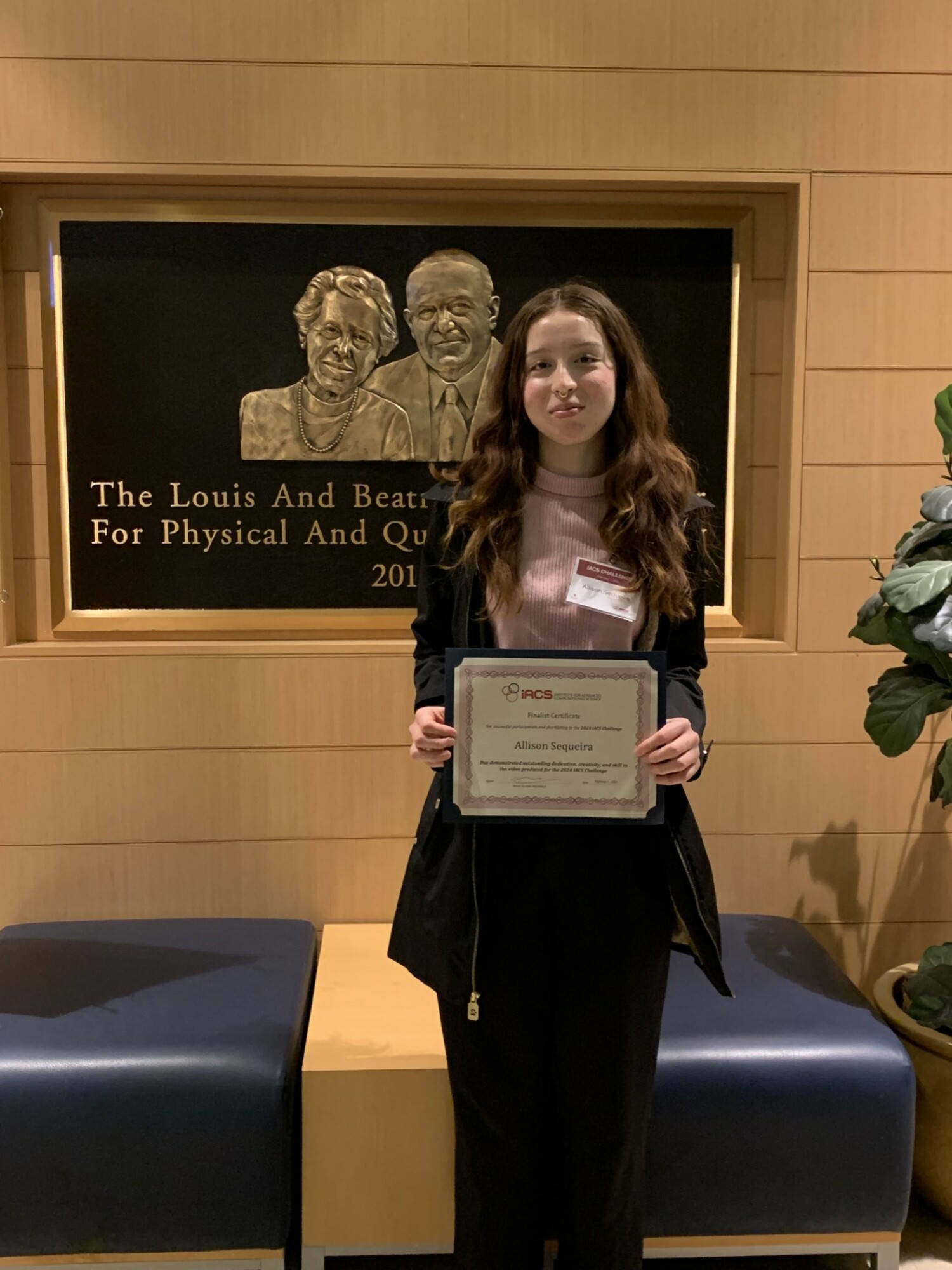 Hampton Bays High School student Allison Sequeira was one of 10 finalists to present at the Women in Science Competition on February 7 at Stony Brook University. COURTESY HAMPTON BAYS SCHOOL DISTRICT