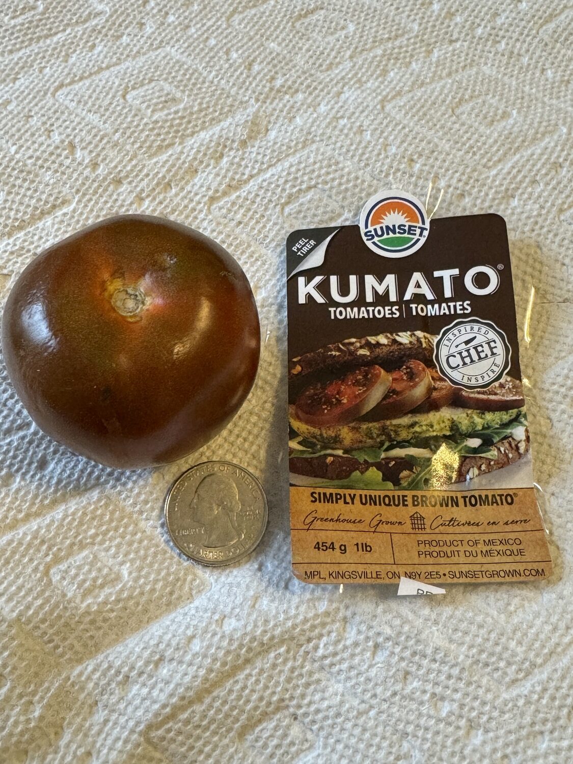 This is the smaller size Kumato, and if the color is an indication this is at peak flavor.  Chef-inspired though? ANDREW MESSINGER