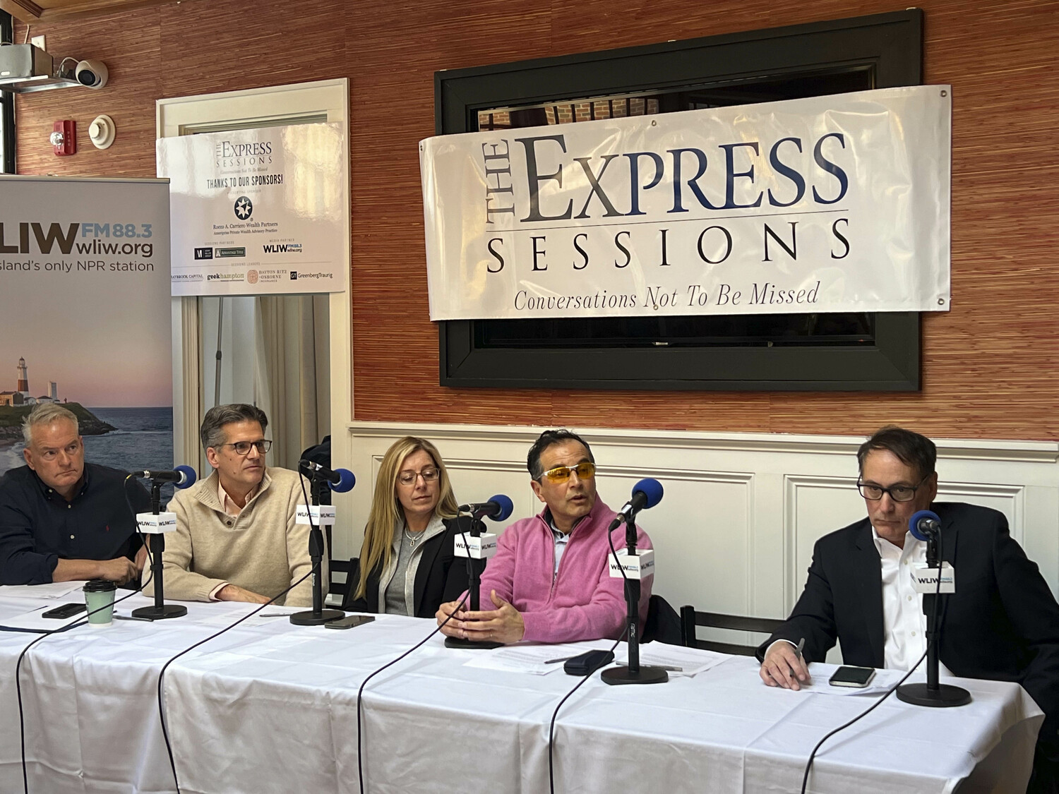 The panel at the Pulse Express Session on February 15 at Page in Sag Harbor.  DANA SHAW