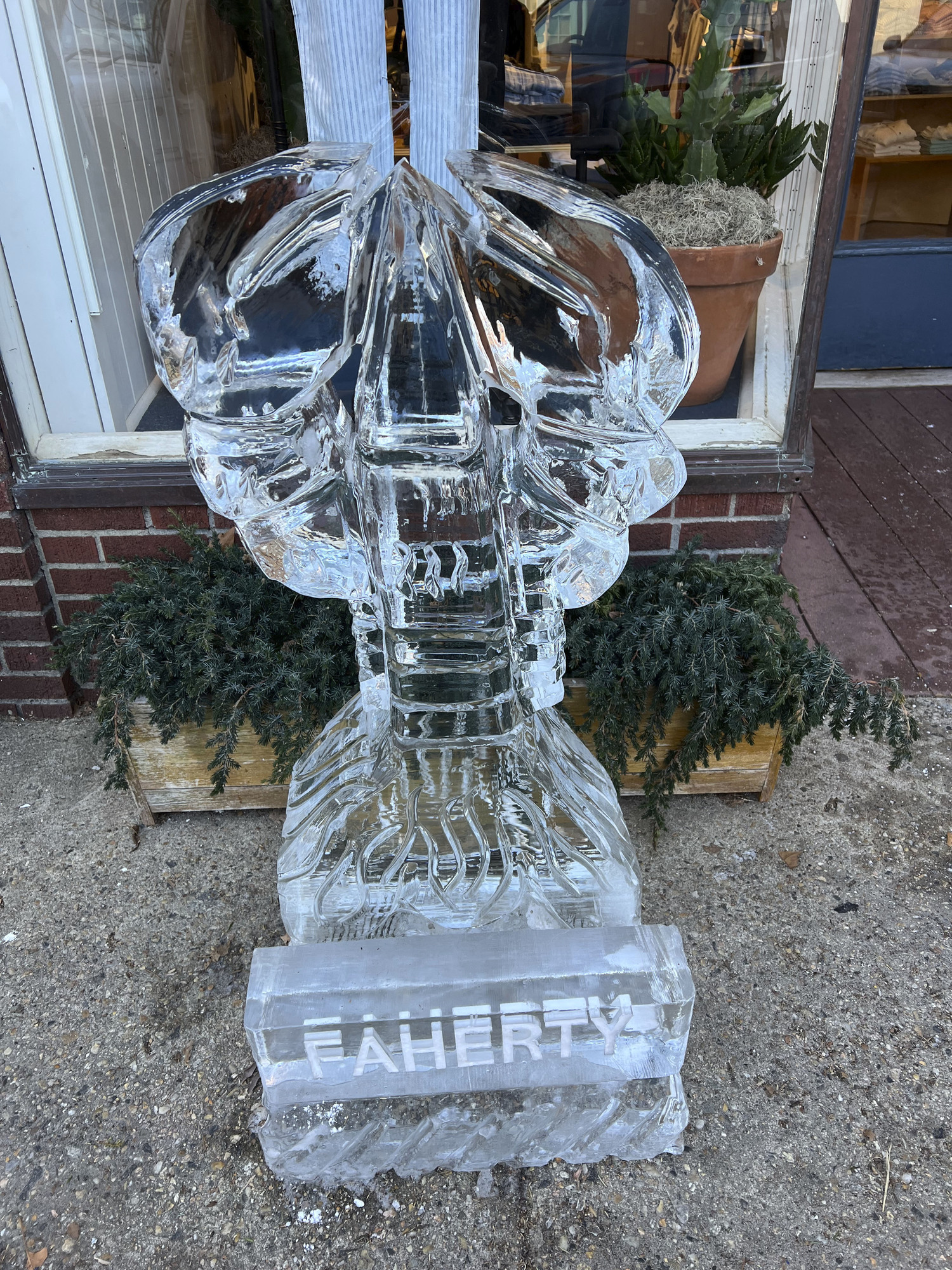Rich Daly and his team set up more than 30  hand-crafted ice sculptures scattered throughout the village and up and down Main Street for HarborFrost.   DANA SHAW