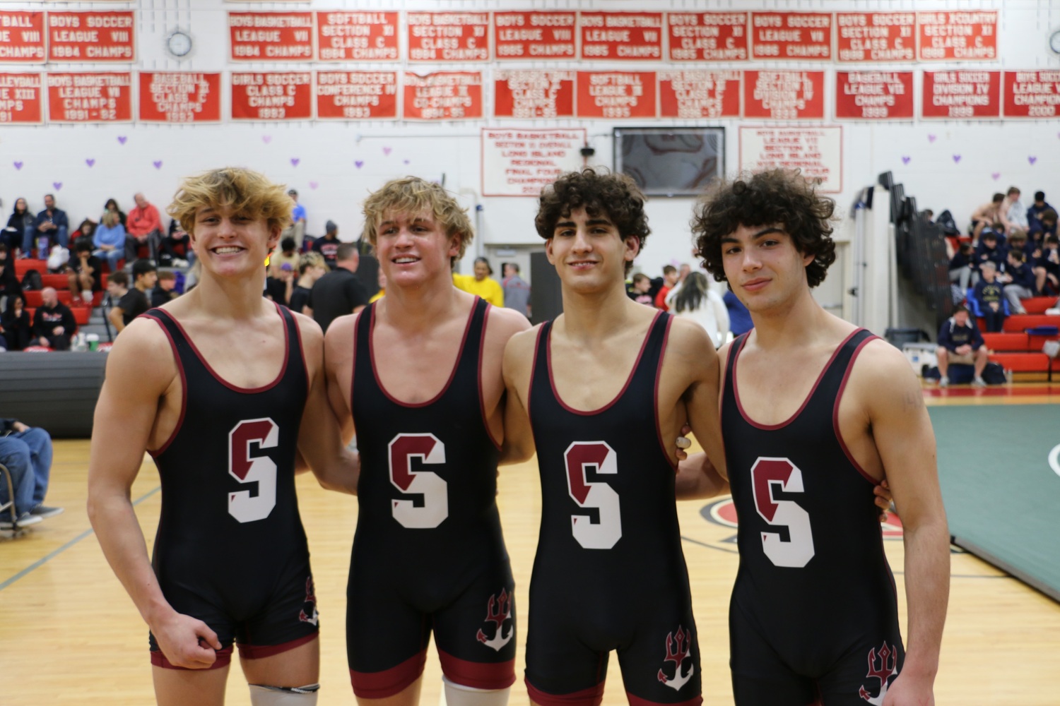 Southampton's state qualifiers include, from left, Hudson and Cole Fox, Jack Nastri and Liam Squires.  ERIC NASTRI