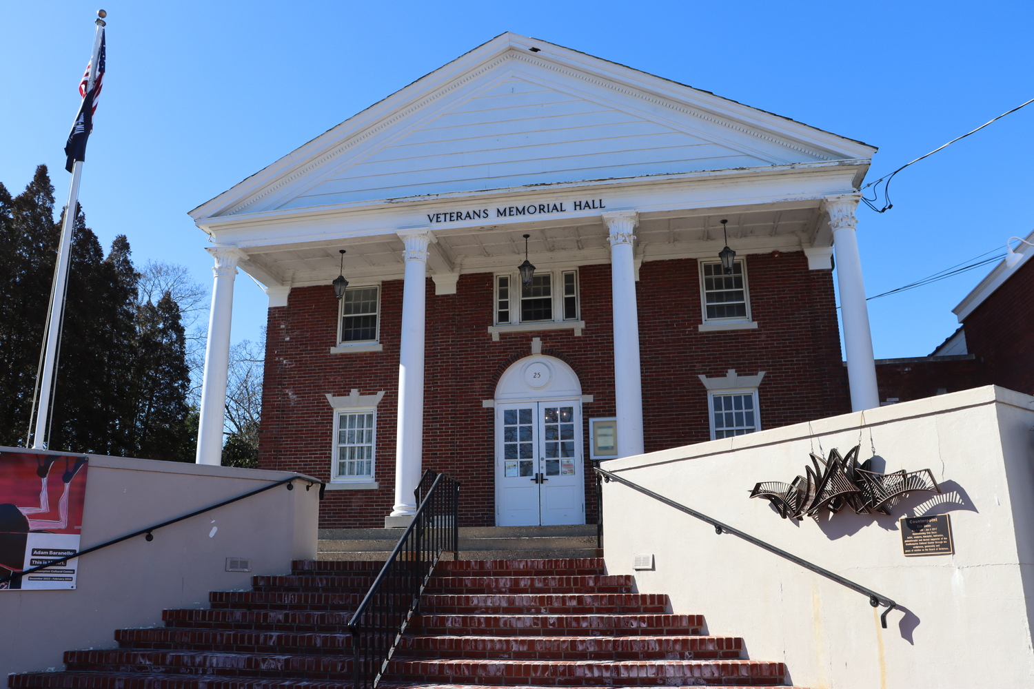 Veterans Hall in Southampton Village is getting some much needed upgrades and repairs. New flooring was recently installed inside and upgrades were made to the bathrooms it shares with the Southampton Cultural Center. More upgrades are planned for the spring. CAILIN RILEY