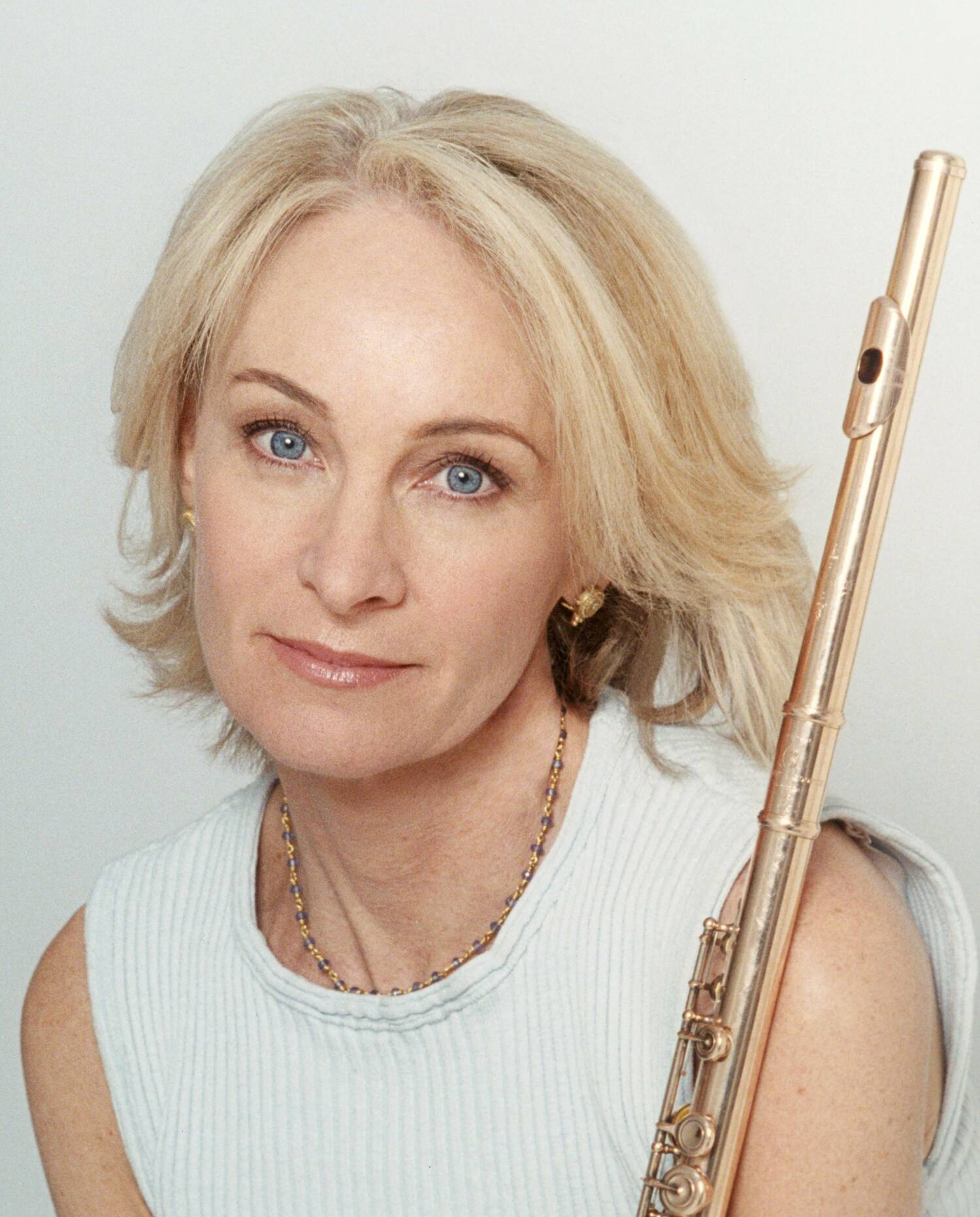 Flutist and BCM founder Marya Martin performs in “Harp Fantasy,” the April 13 Bridgehampton Chamber Music concert. COURTESY BCM