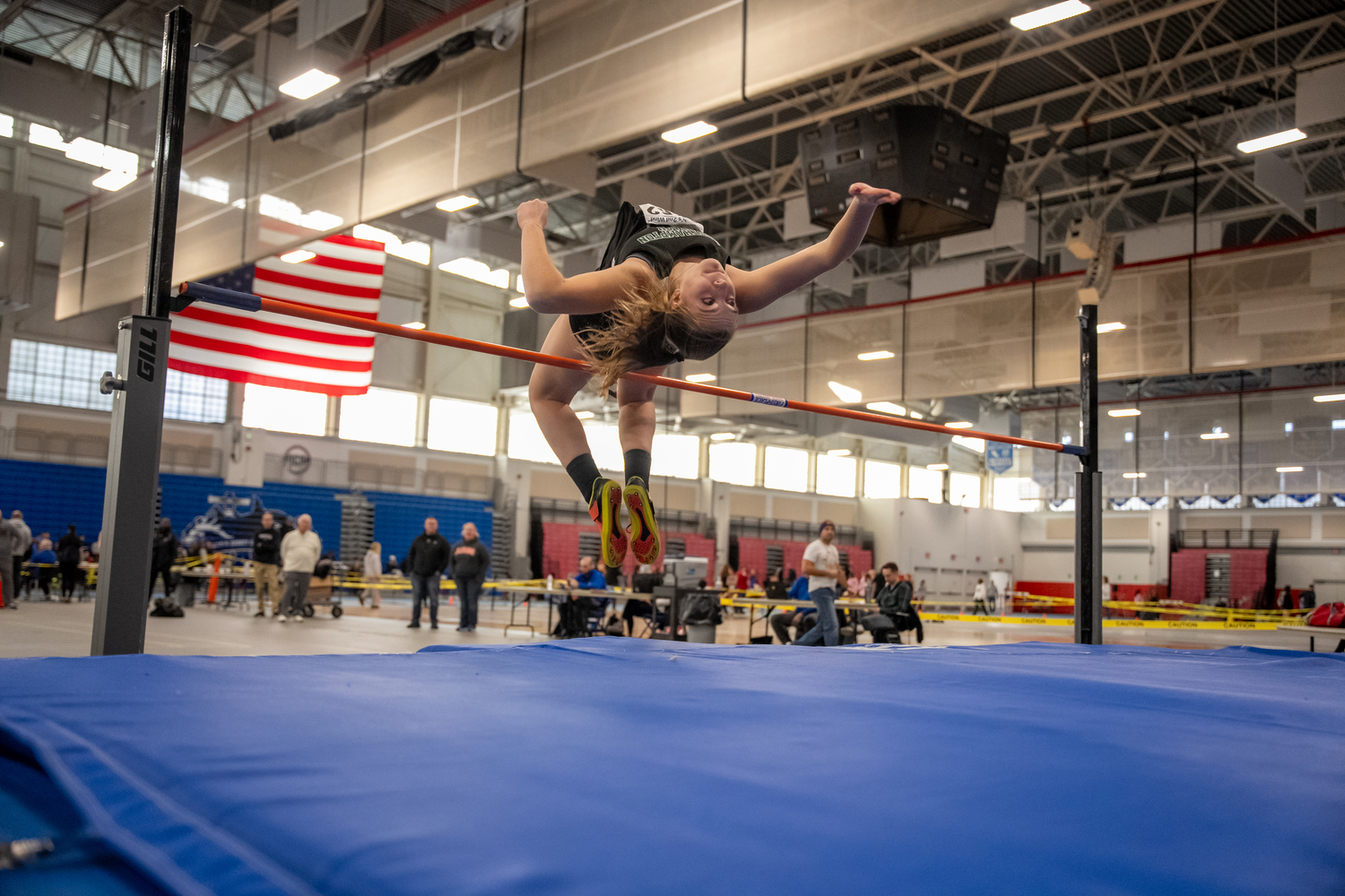 Westhampton Beach senior Madison Phillips scored in each event she competed in on Sunday, including the high jump where she placed sixth.   RON ESPOSITO