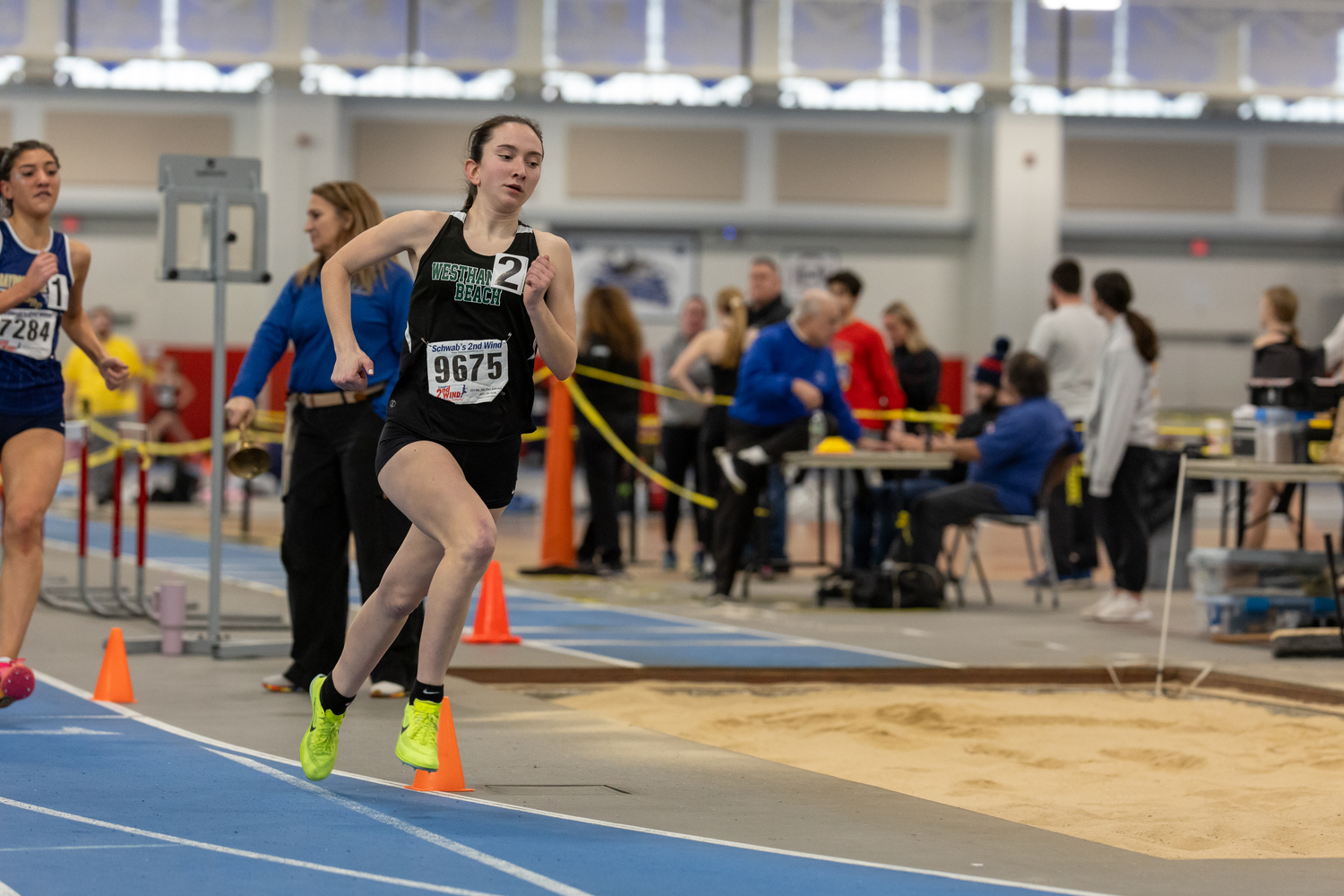 Westhampton Beach junior Lily Strebel won the 1,500-meter race and placed second in the 1,000-meter race at the Small Schools Championships on Sunday.   RON ESPOSITO