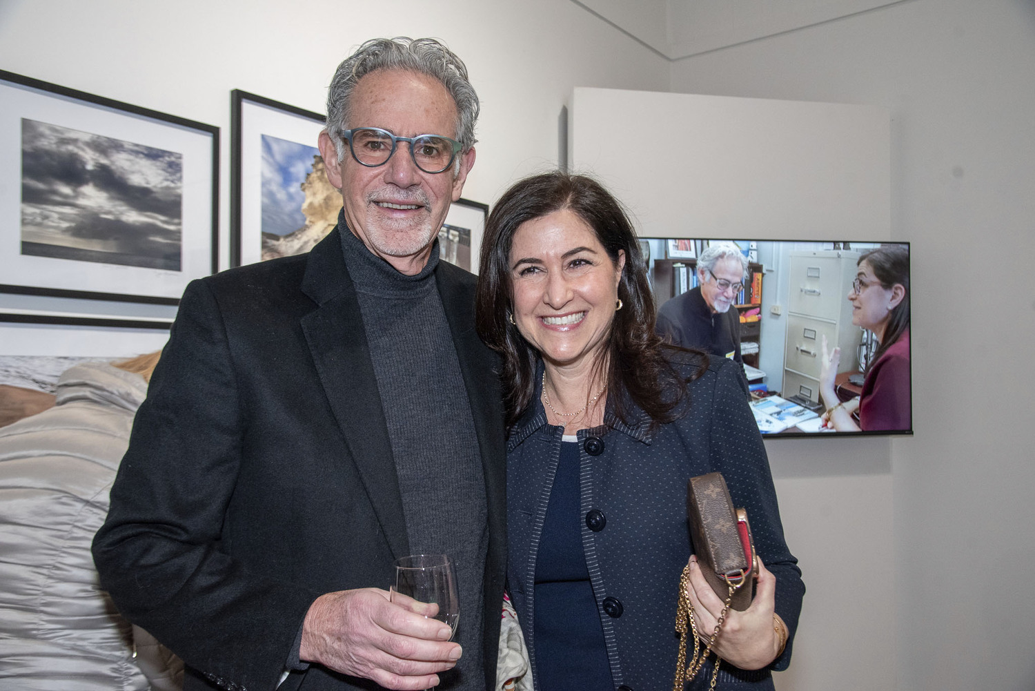 John Buchbinder and Marta Kazandjian  at the opening of 