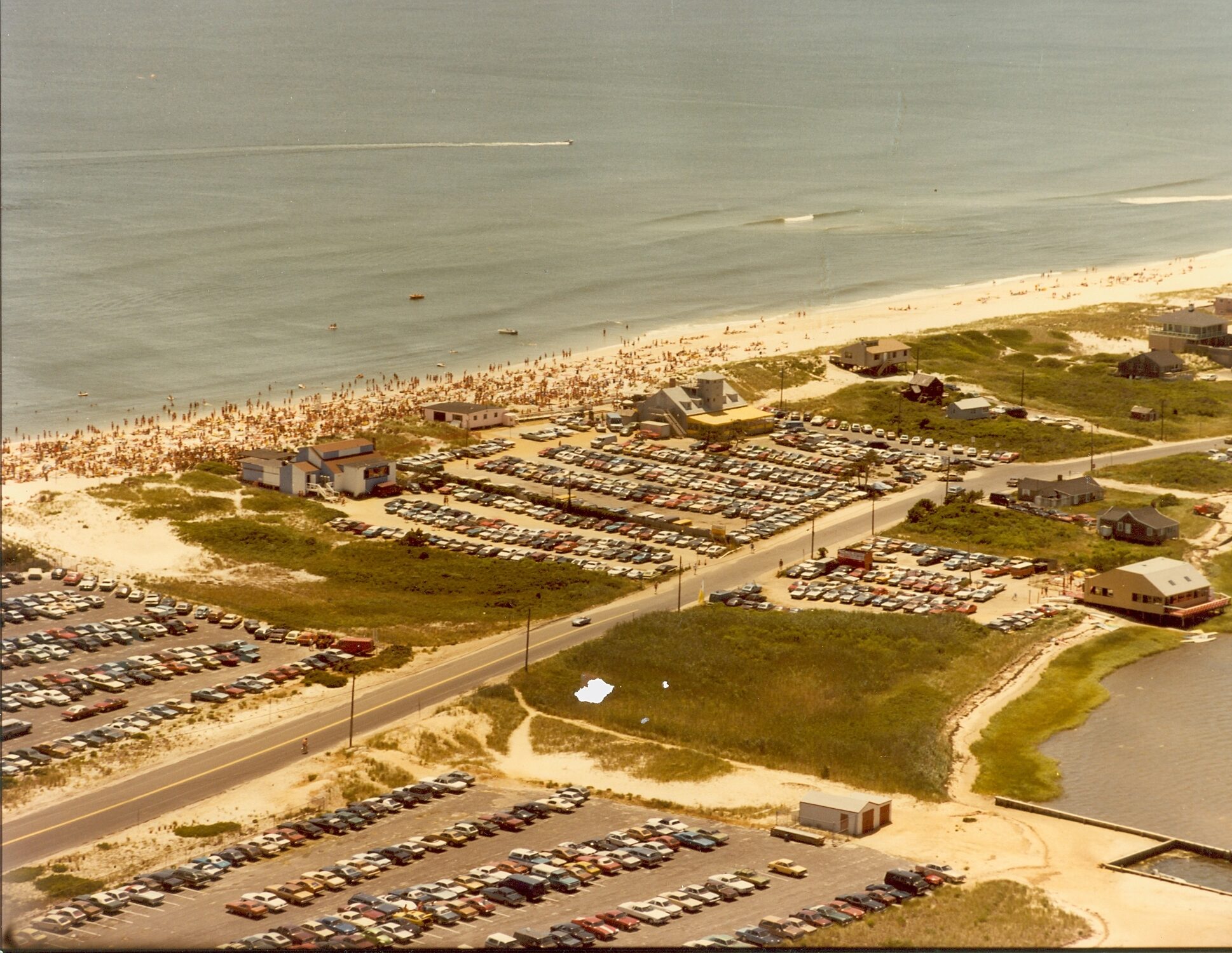 The Neptune Beach Club's deck is being reconstructed as part of Tiana Bay Life Saving Station restoration project. EAST QUOGUE HISTORICAL SOCIETY