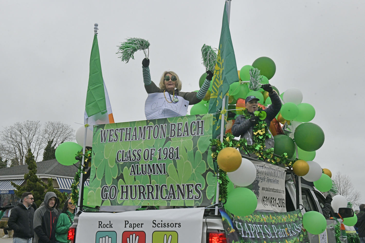 The Westhampton Beach Class of 1981 float.