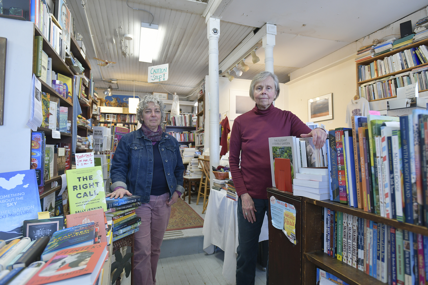 Maryann Calendrille and Kathryn Szoka at Canio's Books in Sag Harbor.  DANA SHAW
