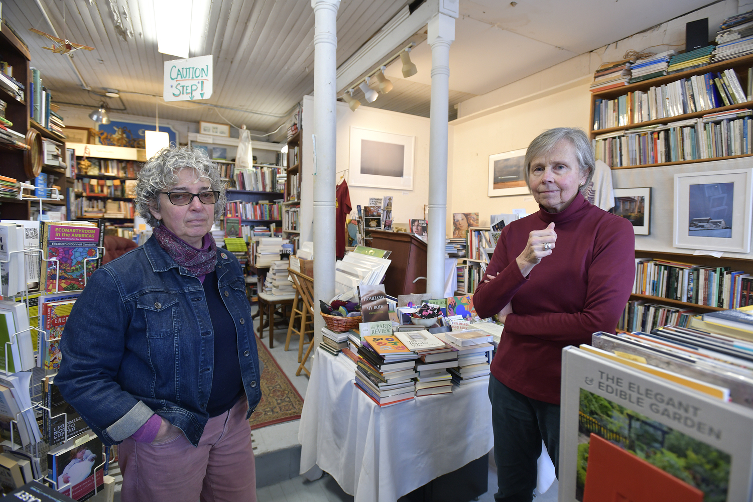 Maryann Calendrille and Kathryn Szoka at Canio's Books in Sag Harbor.  DANA SHAW