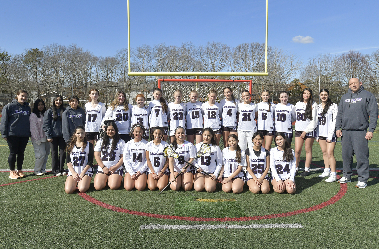 The Hampton Bays girls lacrosse team.  DANA SHAW