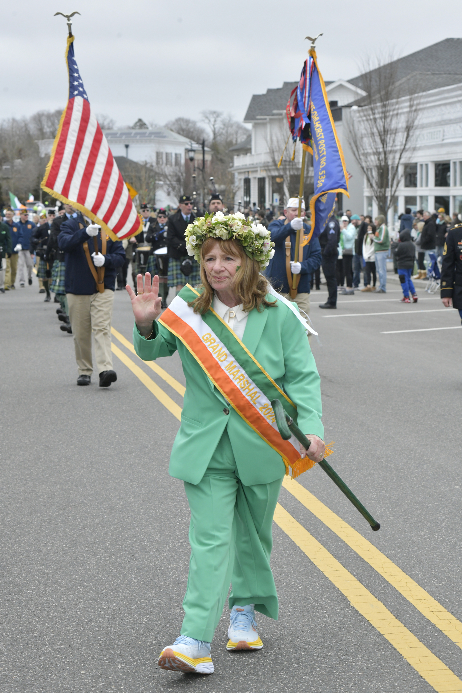 Westhampton Beach St. Patrick's Day Parade Grand Marshal Patty Ziparo-Dalton.