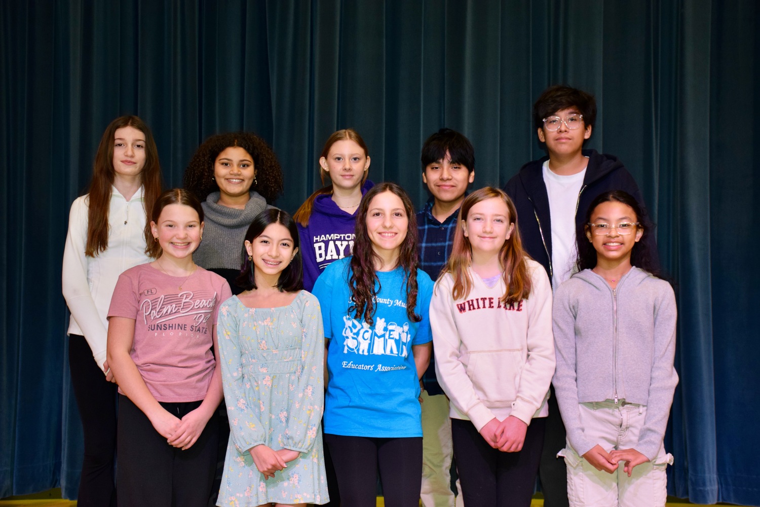 Eleven music students from Hampton Bays Middle School have been selected to perform in the SCMEA All-County Festival. COURTESY HAMPTON BAYS SCHOOL DISTRICT