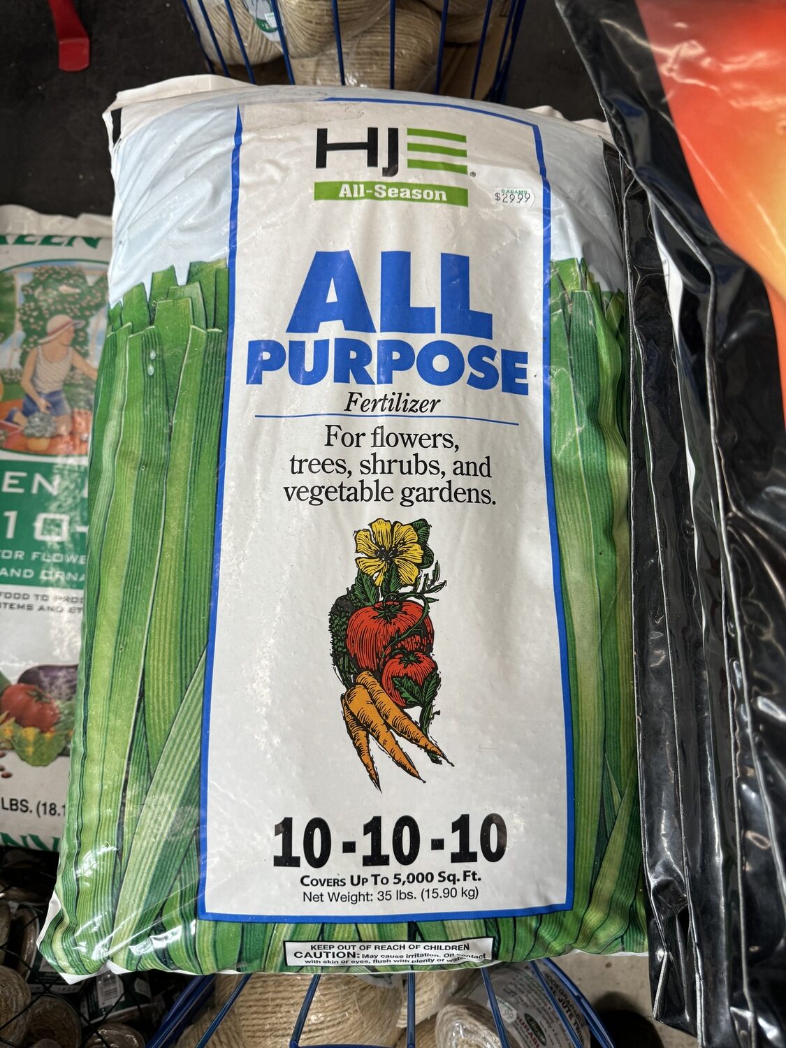 When a fertilizer has the N-P-K in equal numbers like this bag of 10-10-10, we consider it to be a 