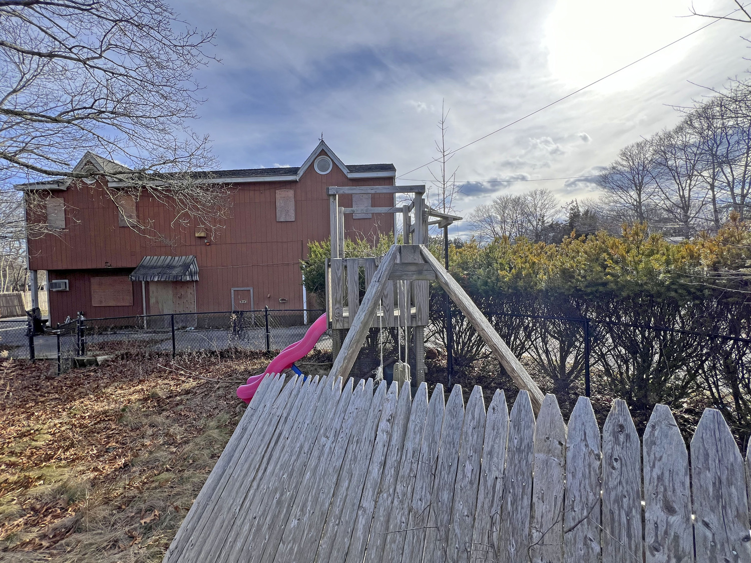 The former Bel-Aire Motel site in Hampton Bays.   DANA SHAW