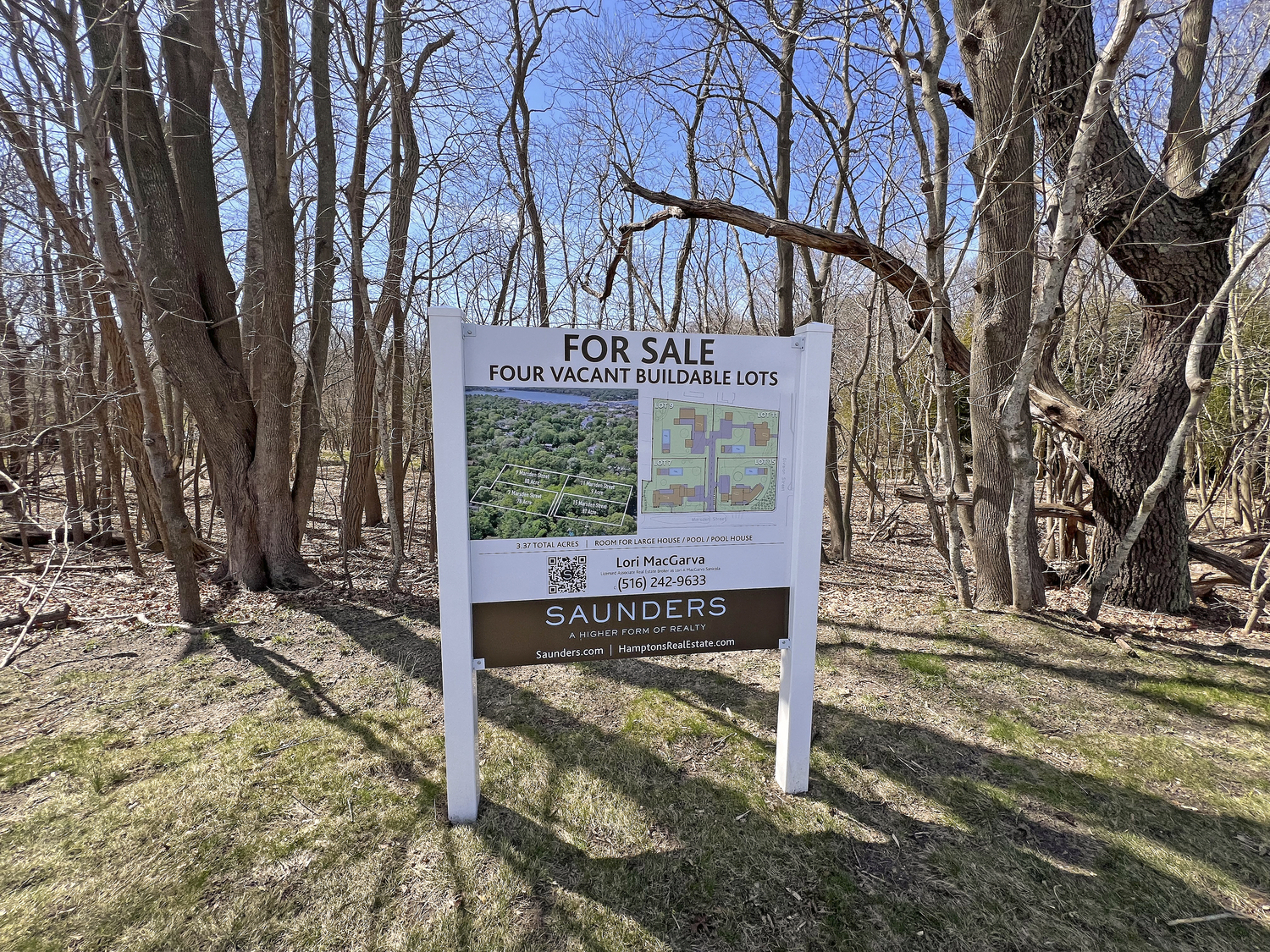Four lots totaling 3.37 acres on the north side of Marsden Street in the heart of Sag Harbor Village are in contract, sold for an undisclosed sum, after being listed for $9 million by Saunders and Associates.  DANA SHAW
