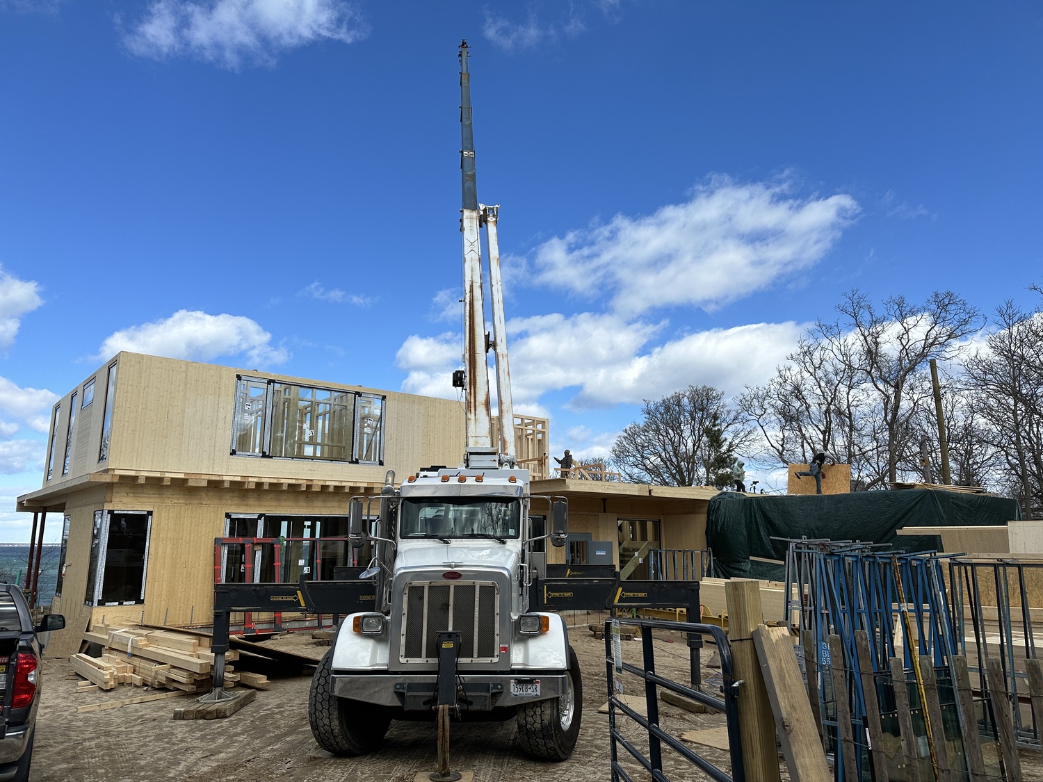 BuildLabs is assembling a factory-built home in Hampton Bays.  BRENDAN J. O'REILLY
