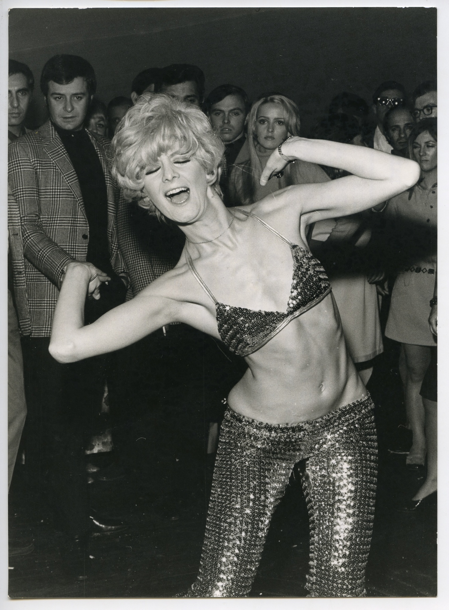 A sequined-clad dancer at the Electric Circus in the East Village. COURTESY LARRY CONFINO