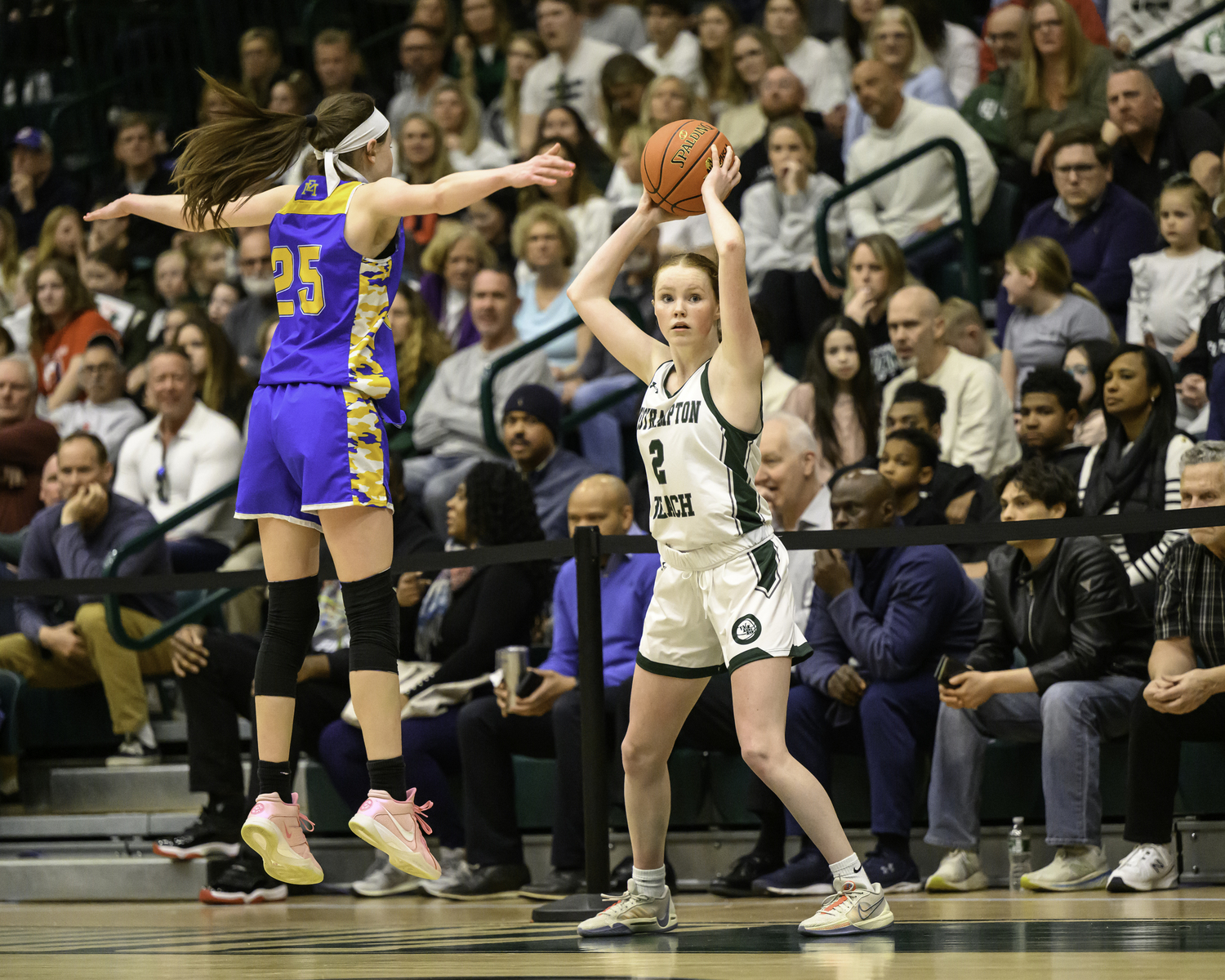 Senior guard Sarah Gormley looks to pass the ball. MARIANNE BARNETT