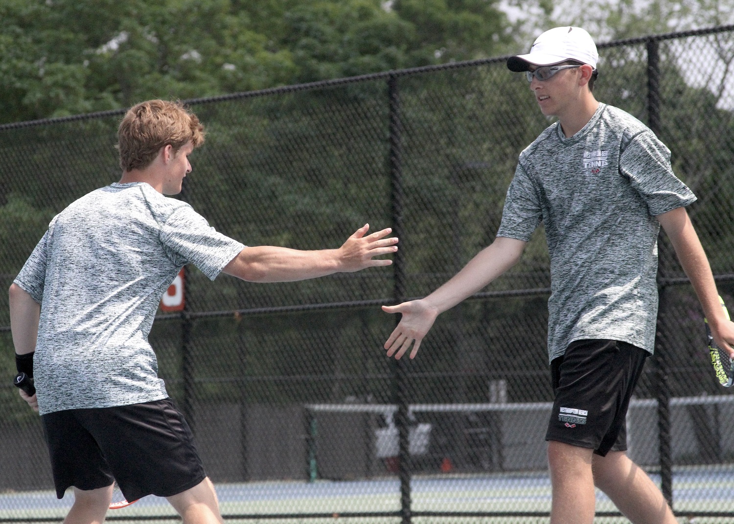 Westhampton Beach senior Bobby Stabile and junior Giancarlo Volpe reached the state doubles quarterfinals last year. DESIRÉE KEEGAN