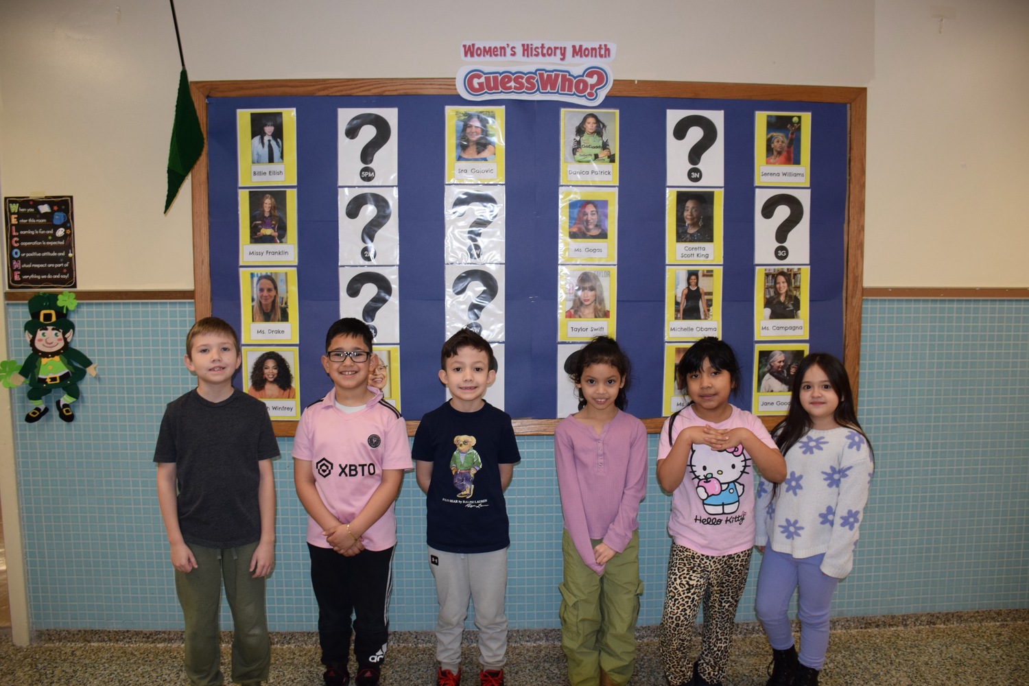 Westhampton Beach Elementary School students are celebrating Women’s History Month with a variety of engaging learning activities. Each class is researching influential women and sharing what they learned through displays outside their classrooms. Students are also taking part in a schoolwide “Guess Who” game where they guess the name of an influential woman based on clues provided to them. Once they discover who their 