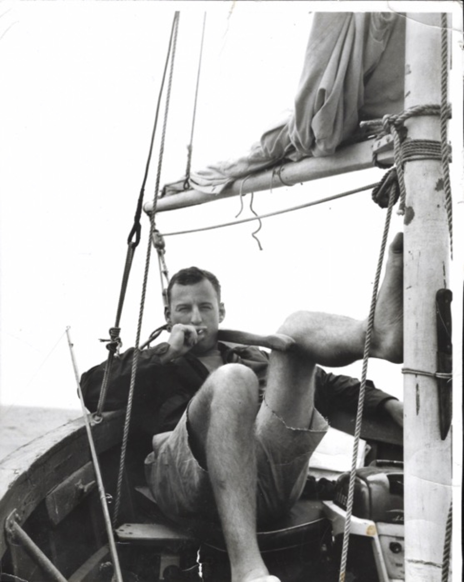 Jim Marquardt at sea. COURTESY JULIE MARQUARDT