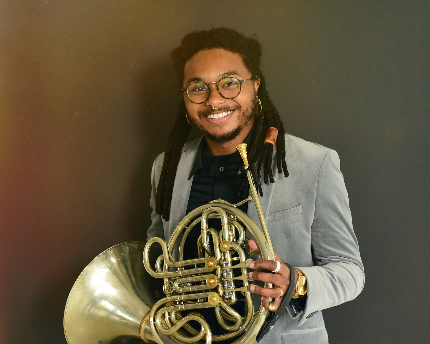 French horn player Kevin Newton. SHERVIN LAINEZ