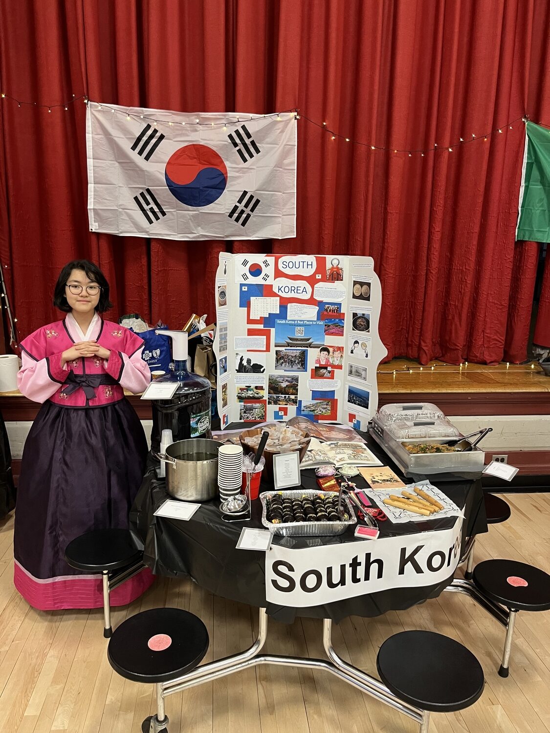 Westhampton Beach Middle School student Miso Bang at the Community Read and Cultural Fair. COURTESY WESTHAMPTON BEACH SCHOOL DISTRICT