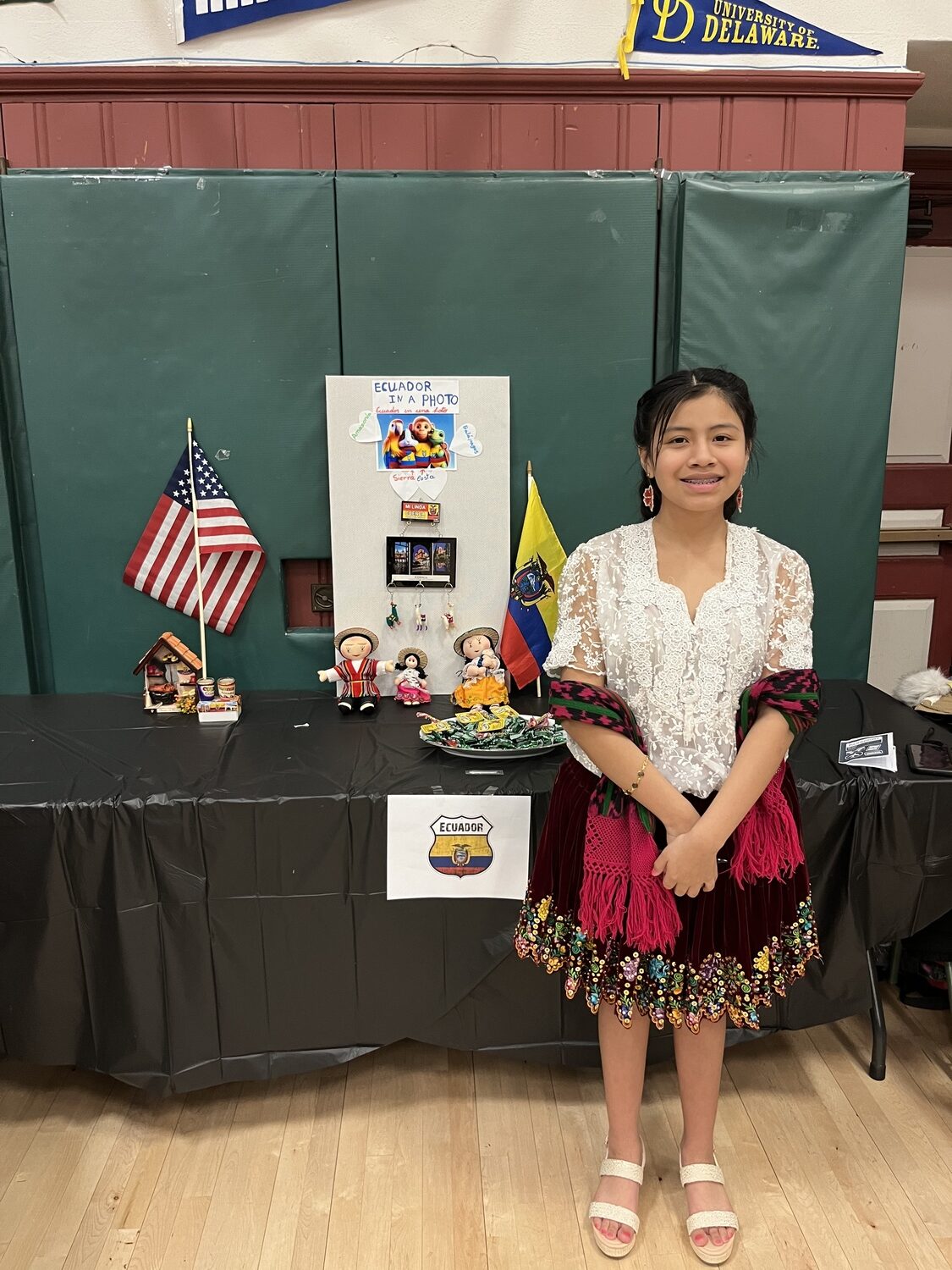 Westhampton Beach Middle School student Meliza Saguay Paltin at the Community Read and Cultural Fair.