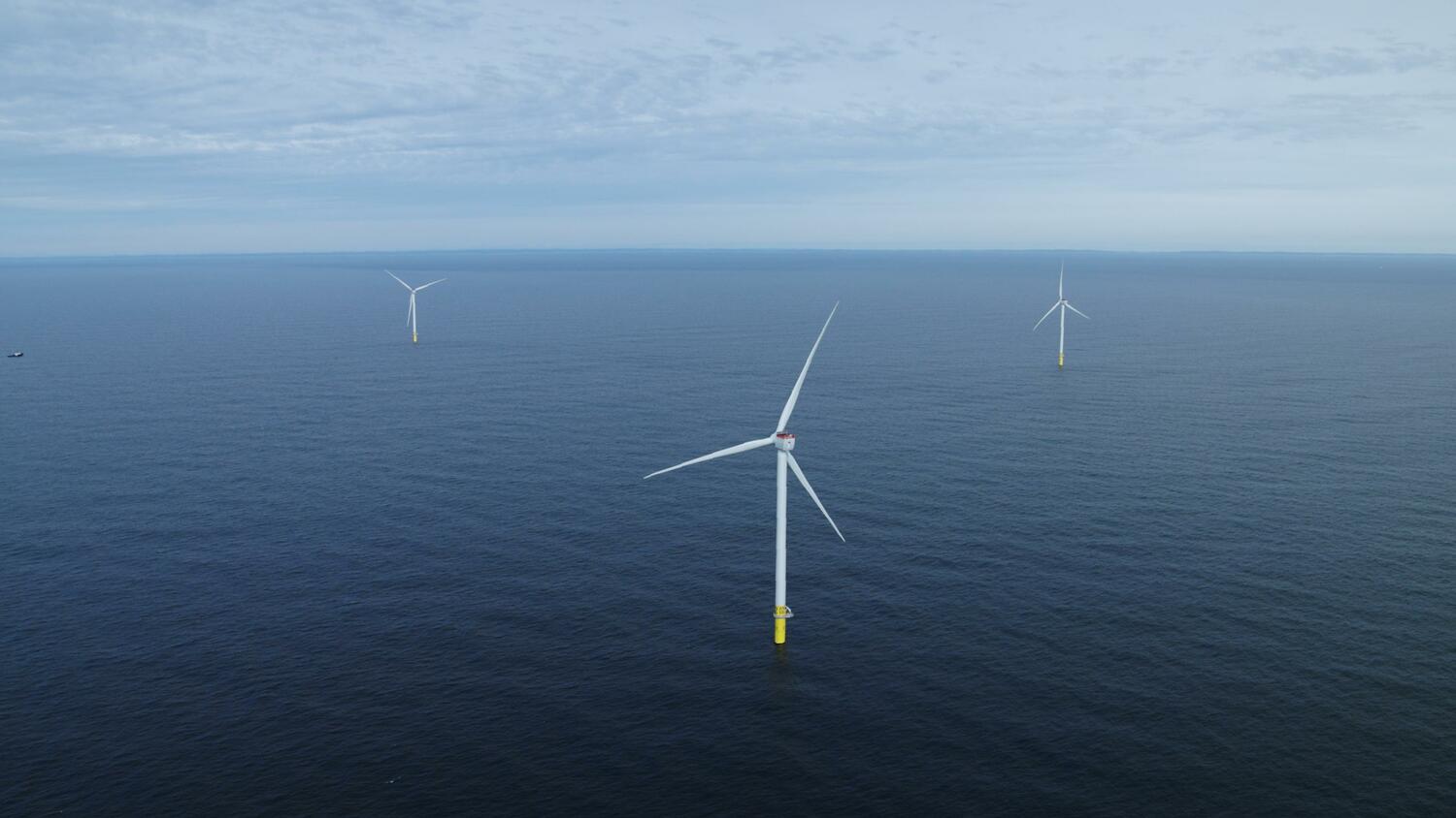 The last of the 12 turbines that make up South Fork Wind has been installed in the ocean southeast of Montauk and will come online soon, marking the completion of the project. ORSTED