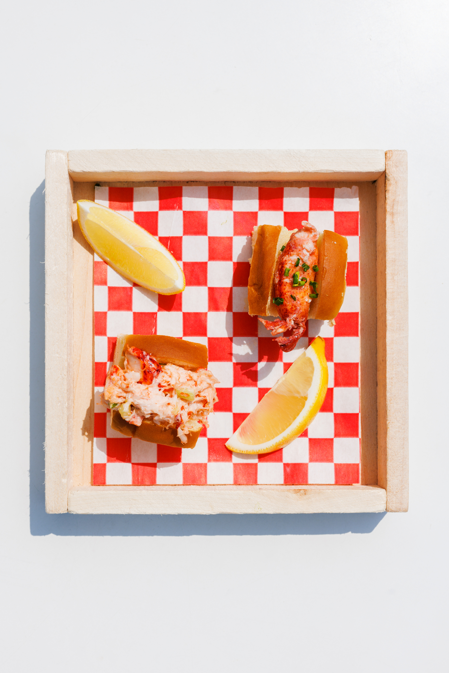Mini lobster rolls at The Clam Bar at Napeague. JPV PHOTOGRAPHY
