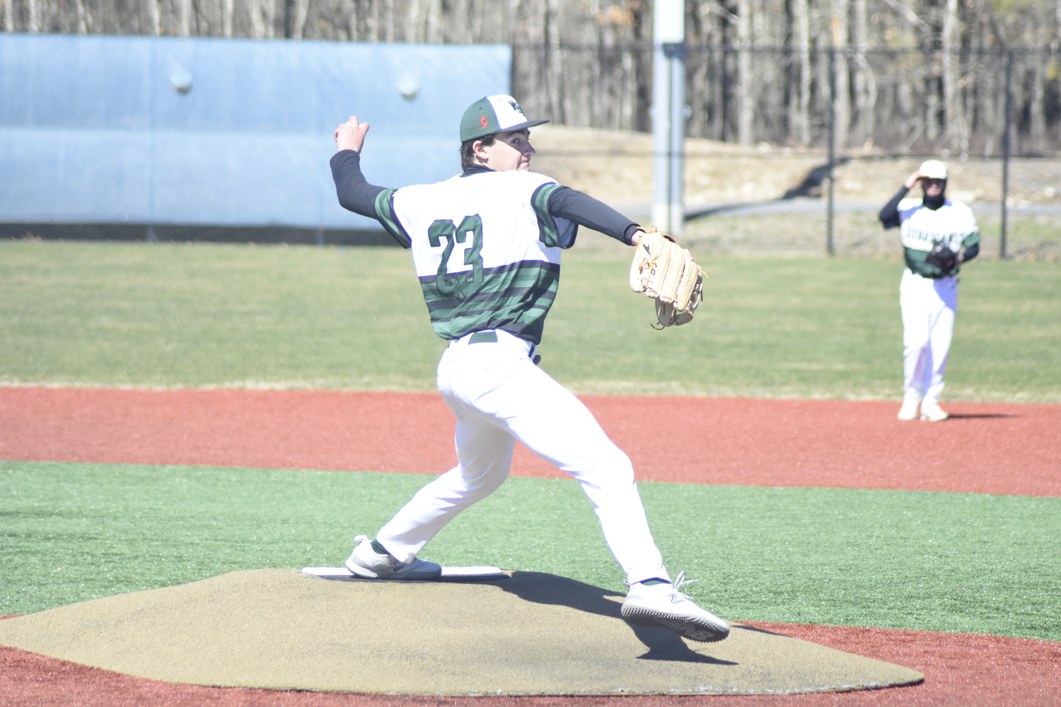 Westhampton Beach sophomore Jude Allen on the hill.  DREW BUDD