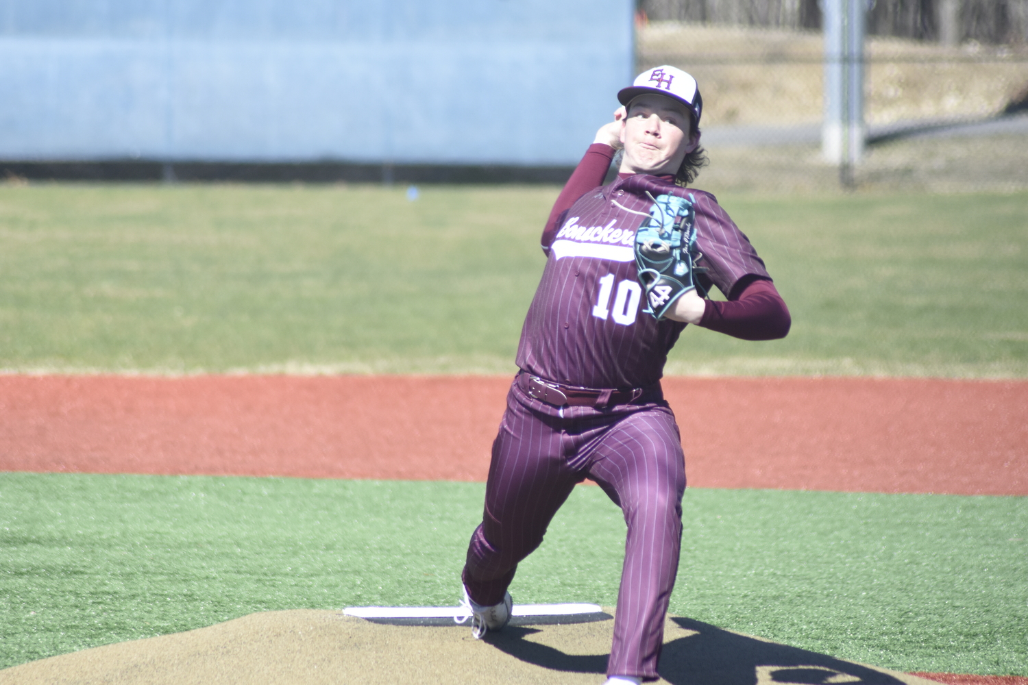 Finn O'Rourke pitched five solid innings for the Bonackers on Saturday in which he only allowed one run and struck out four.   DREW BUDD