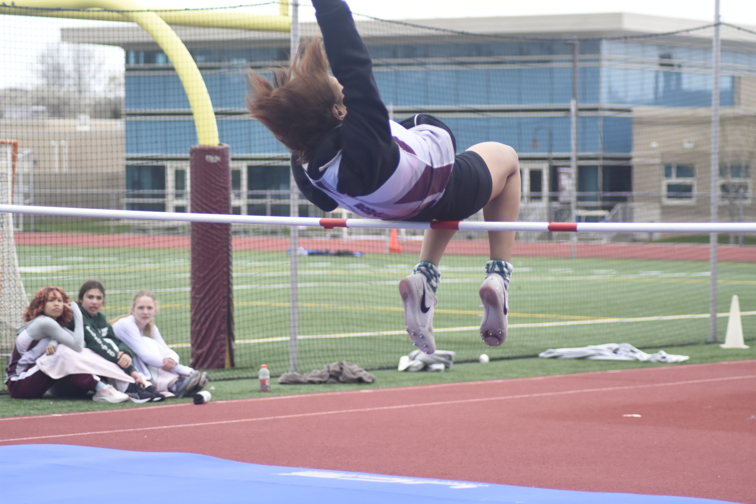 Kayla Kenlock won the high jump after clearing 4 feet 8 inches on Friday.   DREW BUDD