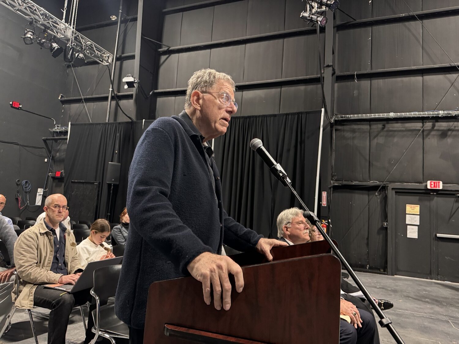 Martin Cohen, the chairman of the board of trustees for Guild Hall, asked that the village consider making the curfew on restaurants in the historic district after 11 p.m. instead of 10 p.m. to allow Guild Hall patrons to linger at post-show receptions or go out to dinner at nearby restaurants. MICHAEL WRIGHT