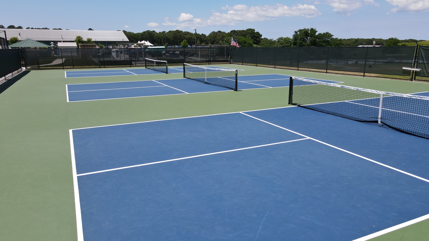 The brand new pickleball courts at the North Sea Community Park.    LANDTEK