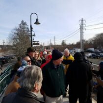 The South Fork Commuter Coalition will host a rally for increased train service to the South Fork on May 17  at the Hampton Bays train station.